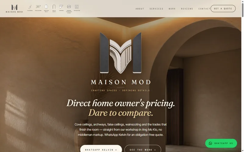 Maison Mod website
